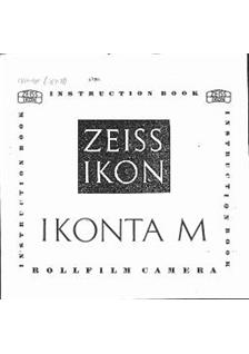 Zeiss Ikon Ikonta 3 -Series manual. Camera Instructions.